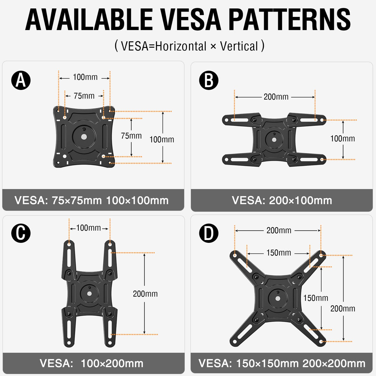 Mountory 29.5" Full Motion Long Arm TV Mount for 14-42" TVs Monitors, Max VESA 200x200, up to 44 lbs