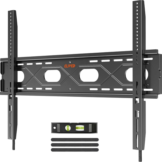 ELIVED Heavy Duty Fixed TV Mount for 50-120" TVs, VESA 950x600, 220 lbs. 1.1in low profile space-saving tv wall mount bracket, compatible with 16/24/32/36 inch wall studs for large flat screen TVs