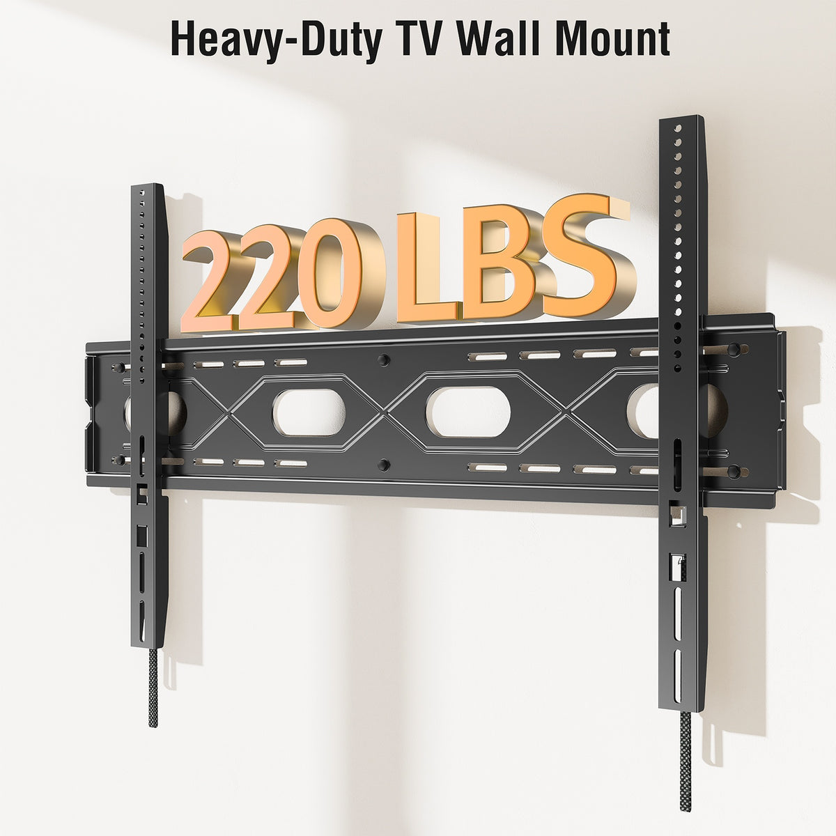 Mountory Heavy Duty Fixed TV Wall Mount for 50-120" TVs, 1.1" Ultra Slim Low Profile, Max VESA 950x600, up to 220 lbs,Fits 16"/18"/24"/32"/36" Studs
