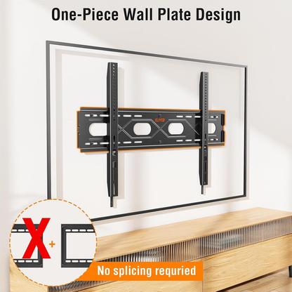 ELIVED Heavy Duty Fixed TV Mount for 50-120" TVs, VESA 950x600, 220 lbs. 1.1in low profile space-saving tv wall mount bracket, compatible with 16/24/32/36 inch wall studs for large flat screen TVs
