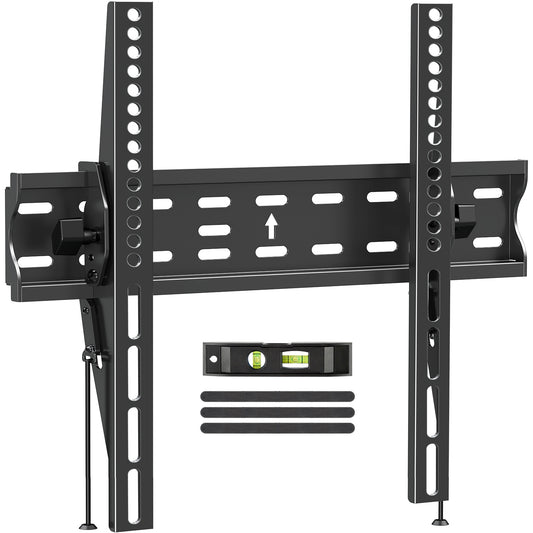 Mountory TV Wall Mount, Tilting TV Bracket for Most 27-60 Inch Flat/Curved TVs, Low Profile Save Spacing, Fits 12" to 16" Stud, Max VESA 400x400mm up to 99 LBS