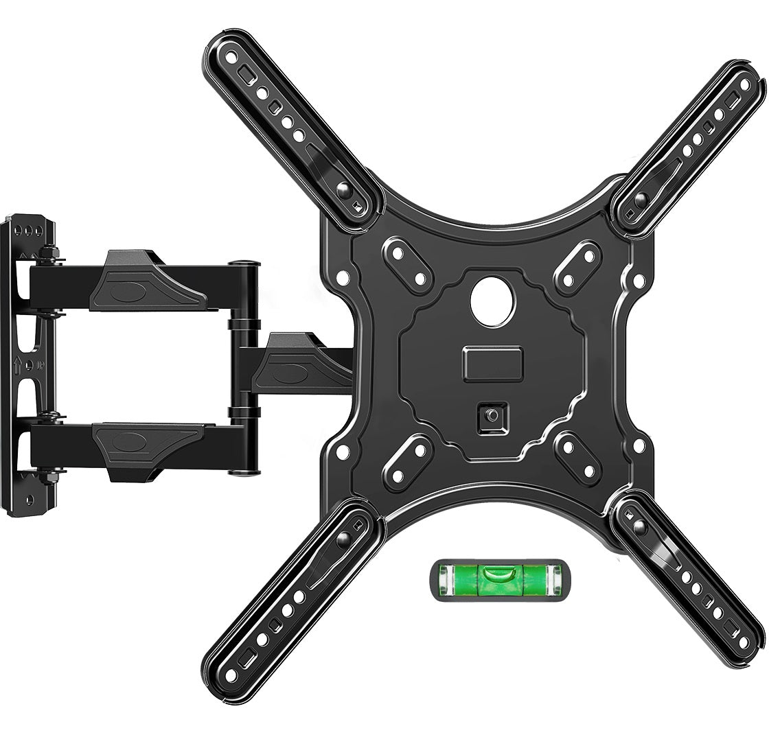 ELIVED TV Wall Mount for Most 26-60 Inch TVs, Swivel and Tilt Full Motion TV Mount with Single Stud Perfect Center Design, Wall Mount Bracket Max VESA 400x400mm, Corner Mount Holds up to 77 lbs.