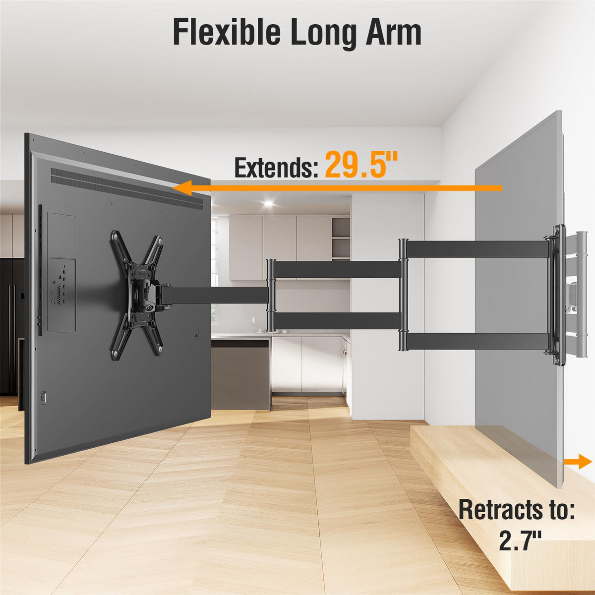 Mountory 29.5"  Full Motion Long Arm TV Mount for 14-42" TVs Monitors, Max VESA 200x200, up to 44 lbs