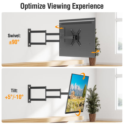 Mountory 29.5"  Full Motion Long Arm TV Mount for 14-42" TVs Monitors, Max VESA 200x200, up to 44 lbs