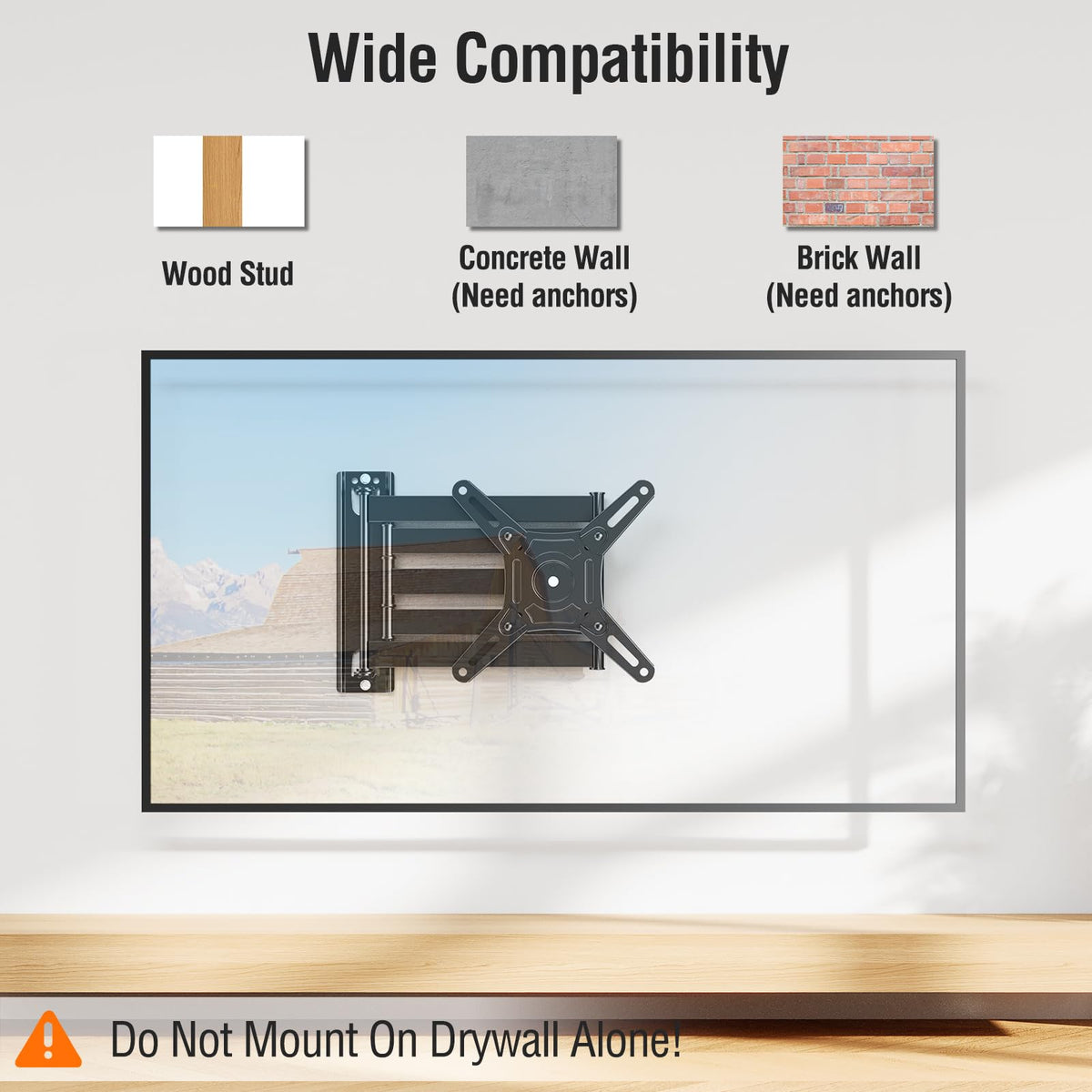 Mountory 29.5"  Full Motion Long Arm TV Mount for 14-42" TVs Monitors, Max VESA 200x200, up to 44 lbs